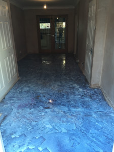 Grey quartz flooring