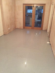 Grey quartz flooring