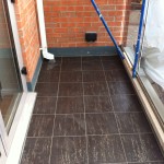 New sealed porch with stone tiles