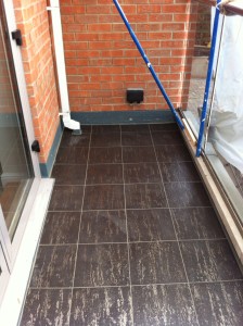 New sealed porch with stone tiles